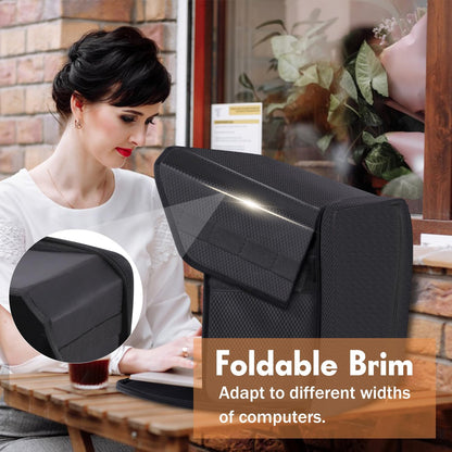 Laptop Sun Shade Laptop Sun Glare Shield Privacy Screen Hood Lightweight Laptops Sunshade Bag for Working Outside Portable Shield Cover 12-14'' (Patent Pending)
