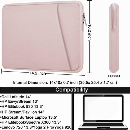 Laptop Sleeve, Durable Briefcase Shockproof Protective Case, Handbags Portable Laptop Bag for 15.6 inch HP Dell Asus Lenovo Notebook Computer with Front Pocket, Black