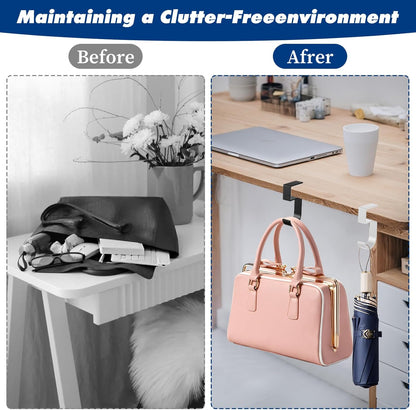 Ymapinc Purse Hook for Table，2PCS Heavy Duty Purse Bag Holder Alloy Materials Purses Holder Desk Hook for Bag,Keys,Headphone and Umbrella