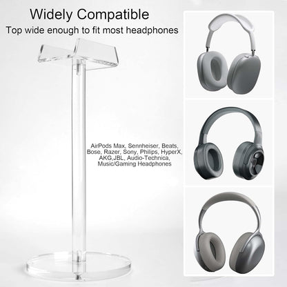 Acrylic Desktop Headphone Holder, Countertop Accessories Stand,Universal for All Music Gaming Headsets 1 Pack(DP015)