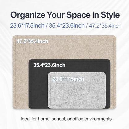 Large Felt Bulletin Board for Wall, 24"x18" Frameless Picture Board, Soft Felt Cork Board for Office, Home Planning & Office Wall Decor, Easy Install Pin Board
