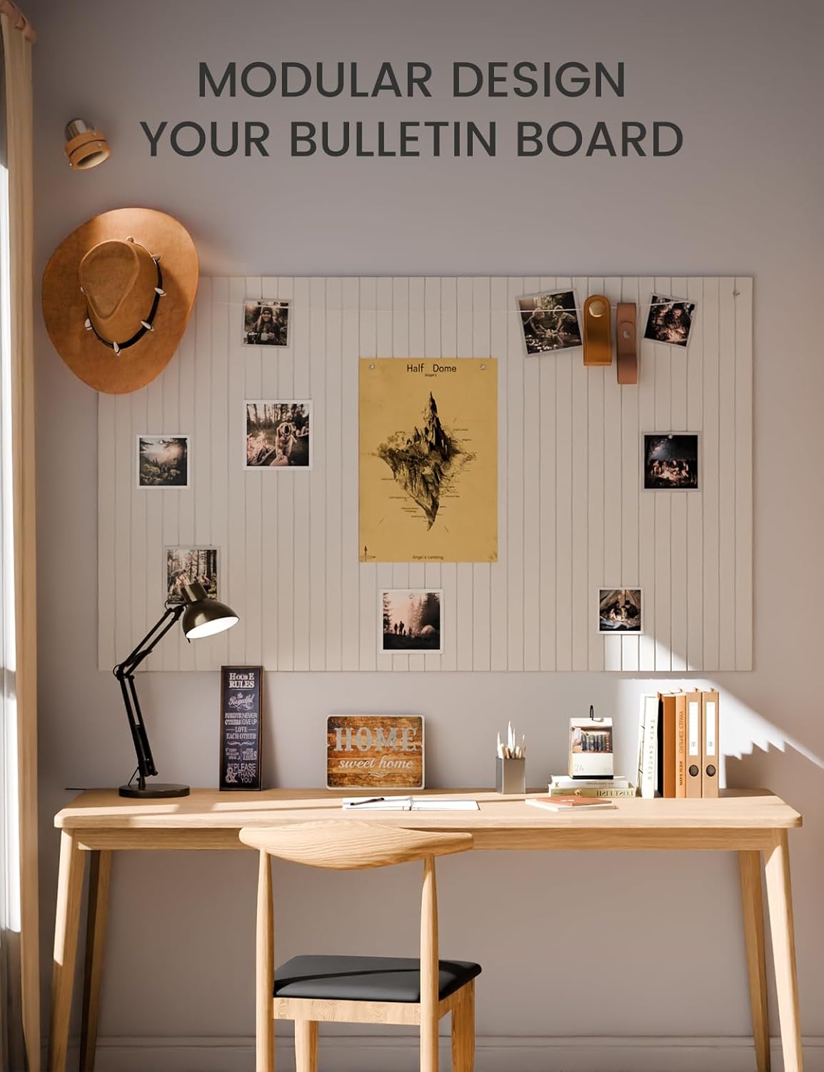 Fluxynara Large Felt Bulletin Board 48" x 36" Cork Board Alternative-12 Pack with 70 Safe Removable Adhesive Tabs, Cork Boards for Walls Cork Board for Home Office Classroom Pin Board (Oatmeal)