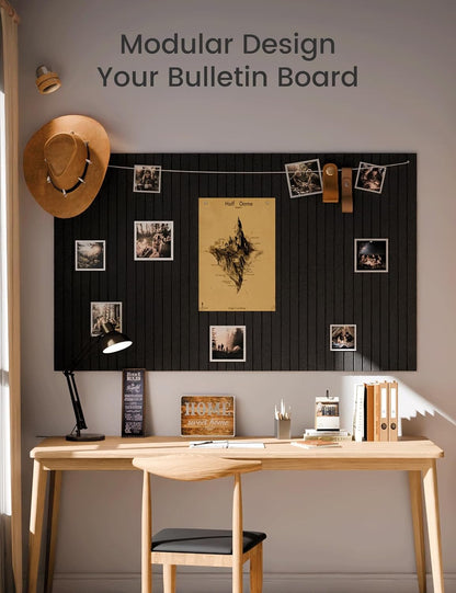 Fluxynara Large Felt Bulletin Board 48" x 36" Cork Board Alternative-12 Pack with 70 Safe Removable Adhesive Tabs, Cork Boards for Walls Cork Board for Home Office Classroom Pin Board (Oatmeal)