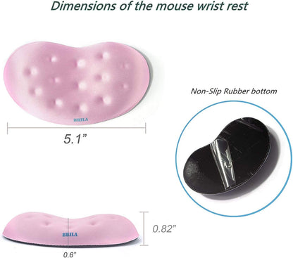 BRILA Memory Foam Mouse & Keyboard Wrist Rest Support Pad Cushion Set for Computer, Laptop, Office Work, PC Gaming - Massage Holes Design - Easy Typing Wrist Pain Relief (Nebula)
