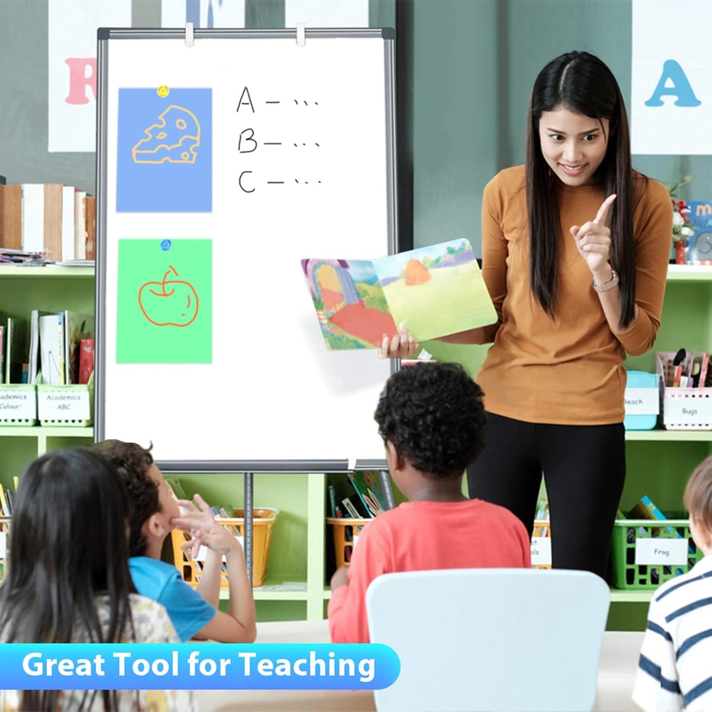 Easel Whiteboard - Magnetic Portable Dry Erase 36 x 24 Tripod Height Adjustable, 3' x 2' Flipchart Easel Stand White Board for Office or Teaching at Home & Classroom (36x24 White)