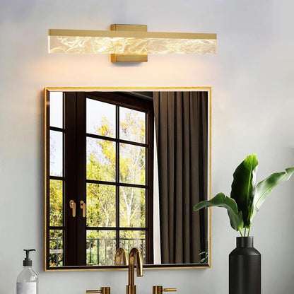 AIJIASI 39-Inch Brushed Gold Vanity Light Fixture, 28W Dimmable LED Modern Light Bar for Bathroom Mirror, Restroom, Bedroom (3000K)