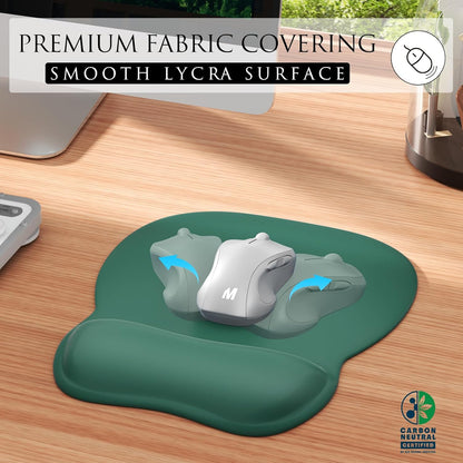MROCO Ergonomic Mouse Pad with Gel Wrist Rest, Smooth Wrist Support Surface, Non-Slip PU Base for Pain Relief, Comfortable Mousepad for Computer, Laptop, Office & Home, 9.4 x 8.1 in, Black
