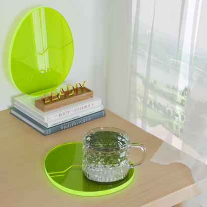 Acrylic Coaster Decorative Plates, Irregular Bar Drink Coaster, Clear Cloud Shape Coffee Cup Coaster, Perfect for Tabletop Protection and Accessories Display.(Gold)