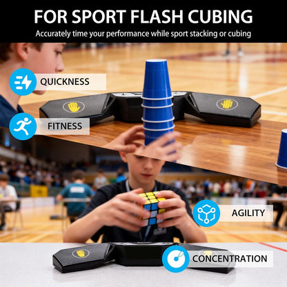 Professional Speed Cube Timer,Touch Control Timer with Display, Cube Race Stack Competition a Great Gifts