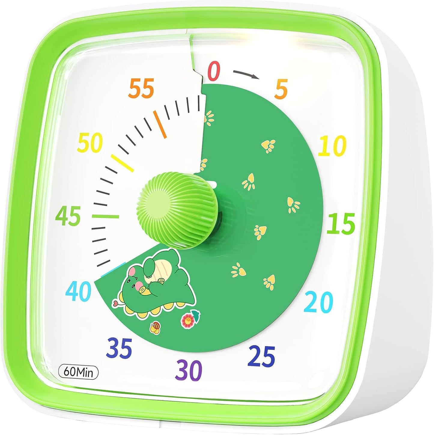 Yunbaoit Visual Timer with Night Light, 60-Minute Countdown Timer for Kids and Adults, Silent Classroom Timer, Time Management Tool for Home, School, or Work (Light Blue)