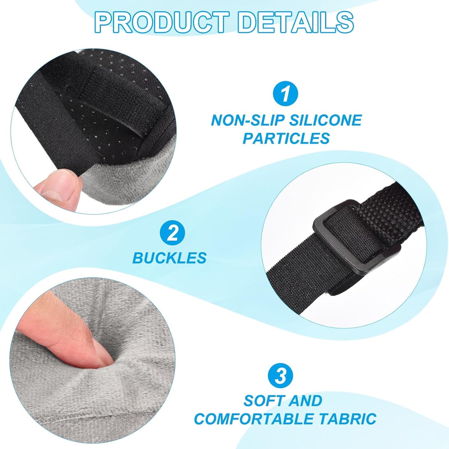 PATIKIL Office Chair Arm Pads, 2 pcs Office Chair Arm Cover Soft Office Chair Armrest Pads Memory Foam Cotton Removable Washable for Desk Computer Gaming, Purple Blue