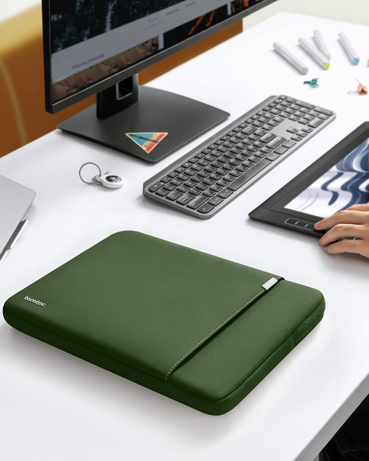 tomtoc 360° Protective Tablet Sleeve for 2026 iPad Air 11-inch (M4/M3/M2), iPad Pro 11-inch (M5/M4/4th/3rd/2nd/1st Gen) with Magic Keyboard/Smart Keyboard Folio, 11" iPad Water-Resistant Tablet Case