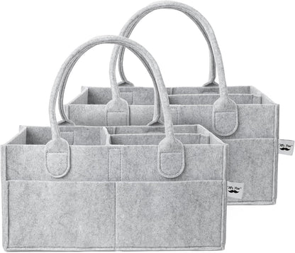 Mr. Pen- Baby Diaper Caddy Organizer, Gray, Medium, Nursery Storage Bin and Car Organizer for Diapers and Baby Wipes