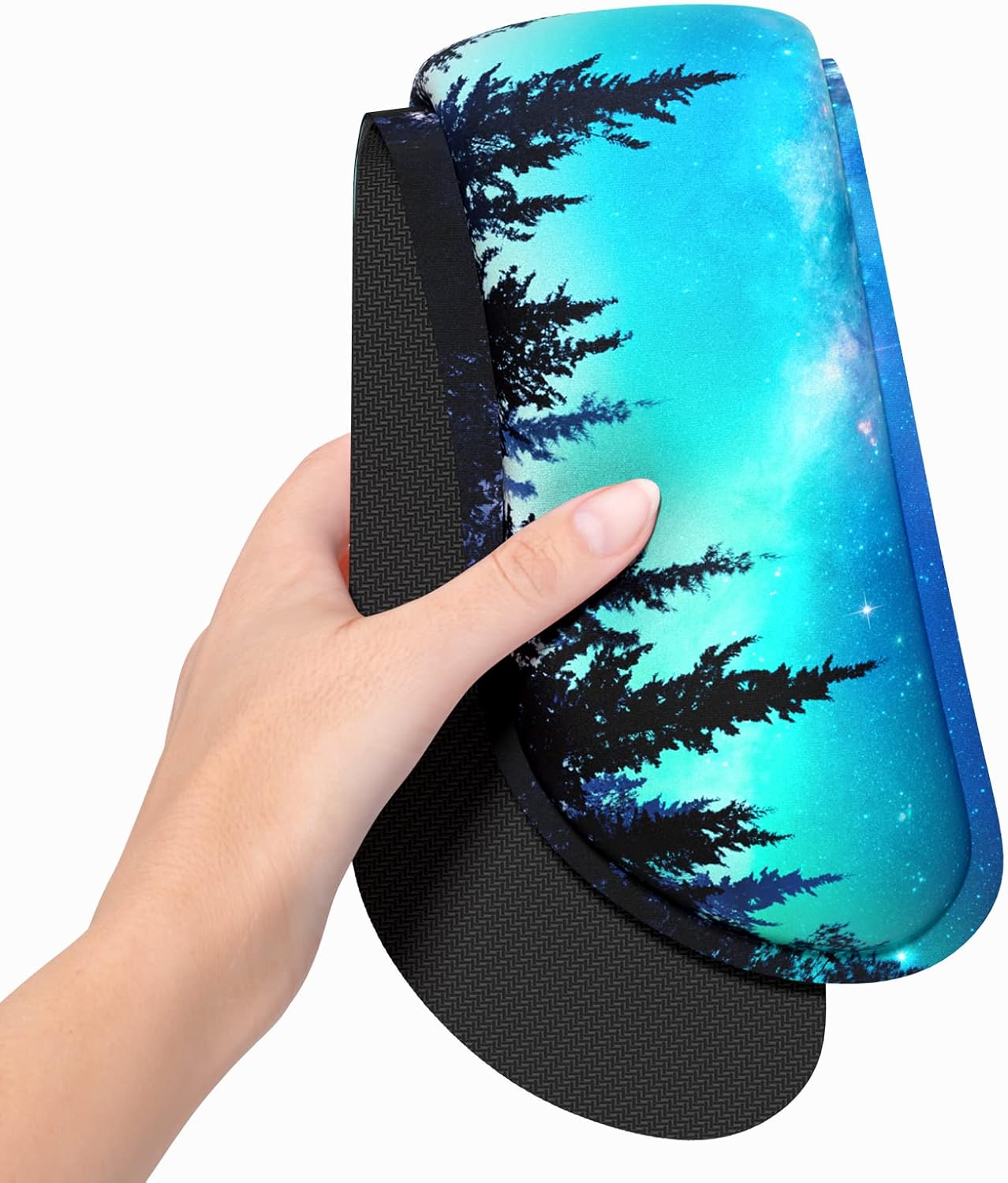 Dapesuom Enlarge Keyboard Wrist Rest, Memory Foam Wrist Cushion for Desk Mat Support, Cute Pain Relief Keyboard Mouse Pad Rests Set with Non-Slip Base for Gaming Laptop Office Computer, Elegant Flower