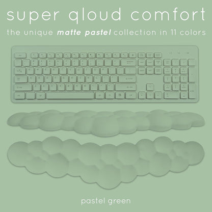 Purple Cloud Keyboard Wrist Rest – Create-ables Qloud Purple Wrist Rest for Computer Keyboard and Mouse, Ergonomic Memory Foam Wrist Pad with Non-Slip Base, Includes Cloud Mouse Pad