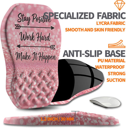 Ergonomic Slope Mouse Pad Wrist Support, Wrist Rest Mousepad for Carpal Tunnel Pain Relief with Massage Bulge and Slow Rebound Memory Foam (12x8 inch, Black)