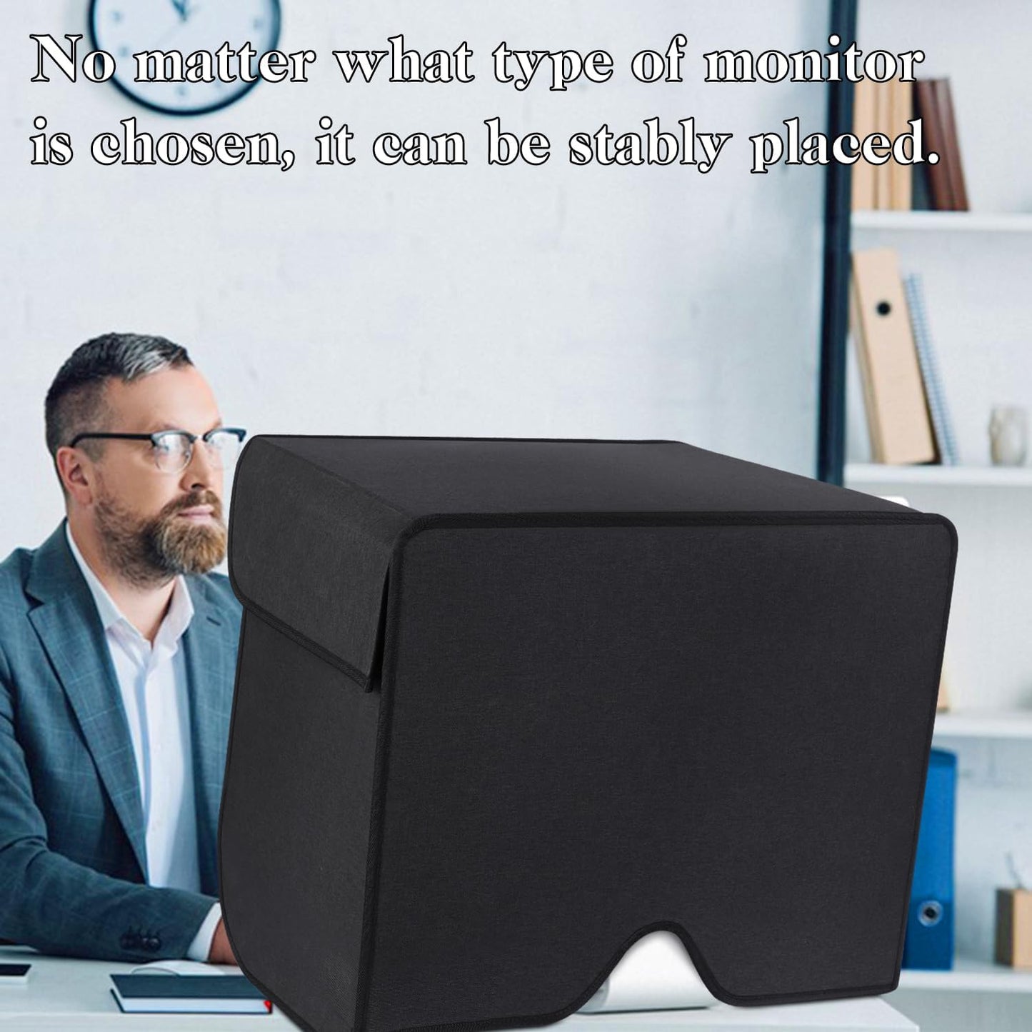 27 inch Display Monitor Hood Sunshade Portable Desktop Computer Sunshade Adjustable Monitor Sunhood for Dell HP Philips Samsung Viewsonic