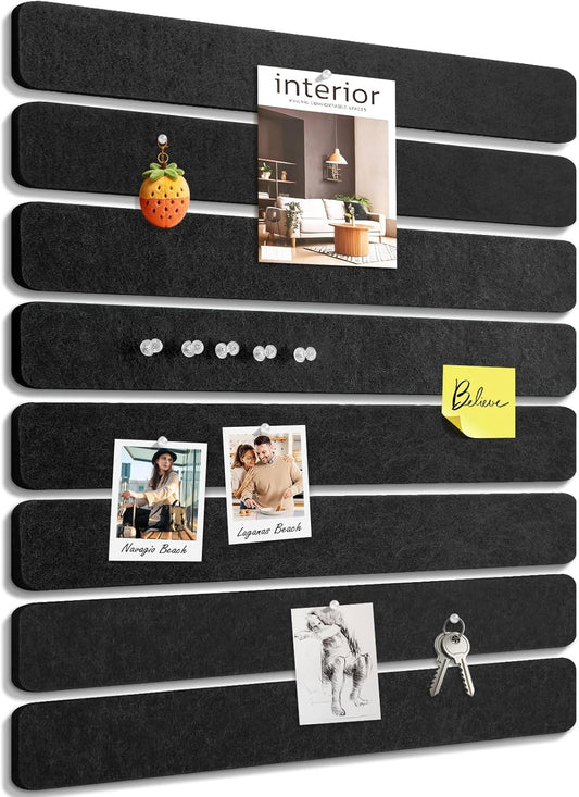 Small Cork Bulletin Board Tiles, Felt Wall Decor and Office Desk Accessories for Vision, Message Center, Picture and Prayer Board, Dorm, Room, Home Office Essentials and Organization(Linen Dusk)