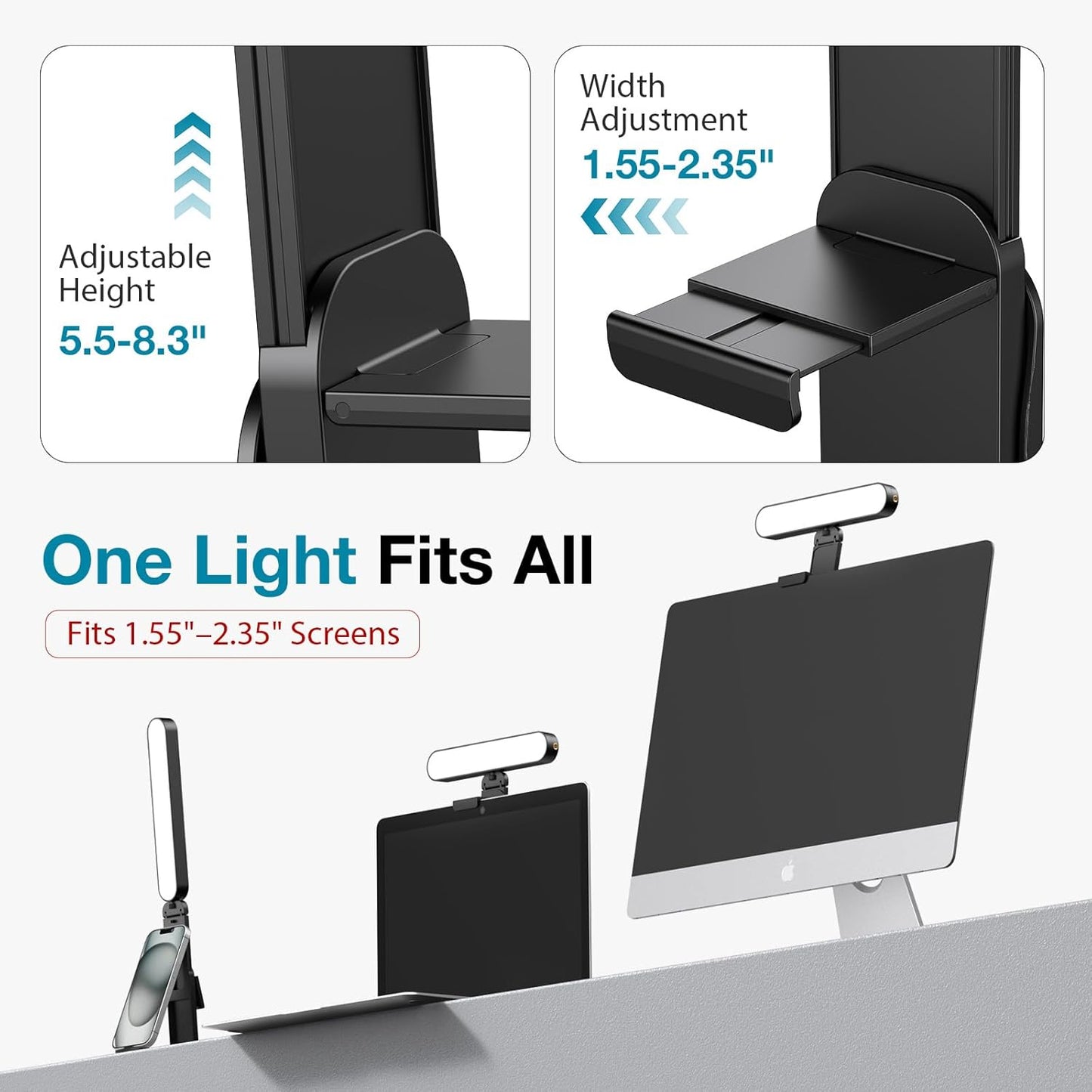 InnoGear Video Conference Light, On-Camera Video Lights for Monitor Desk LED Streaming Lighting with Remote and Touch Control Selfie Zoom Lighting for Computer Webcam Laptop Podcast, Recording