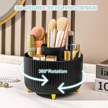 Cayxenful Pencil Holder For Desk,5 Slots 360°Degree Rotating Desk Organizers And Accessories,Desktop Storage Stationery Supplies Organizer, Cute Pencil Cup Pot For Office, School, Home (C-Blue)