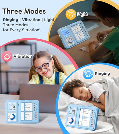 3-in-1 Visual Timer & ADHD Tool for Kids|Adults, Task Timer with Chore Chart Board, Visual Schedule for Kids with Autism, Daily Checklist for Home, School, Classroom, Desk