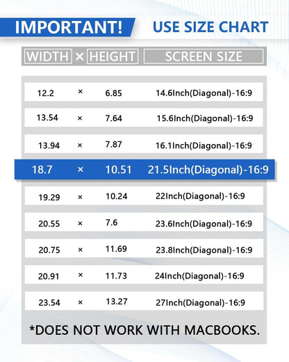[2 Pack] 24 Inch Computer Privacy Screen for 16:9 Aspect Ratio Widescreen Monitor, Eye Protecting Anti-glare Blue Light Display Screen Privacy Protection, Removable Anti-scratch Coating