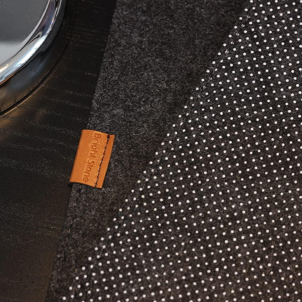 Bright Stone Felt Desk Mat,Non-Slip Mouse Pad, 27.5"x11.8" Office Supplies Desk Protector, Desk Accessories for Home and Office (Black)