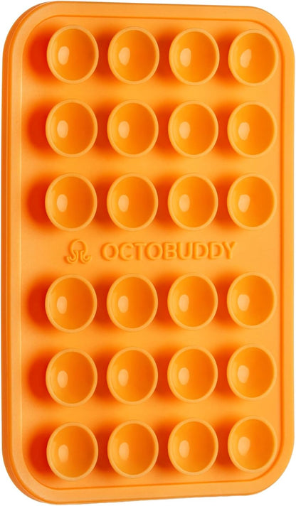 OCTOBUDDY Classic - Silicone Suction Phone Case Adhesive Mount - Hands-Free, Strong Grip Holder for Selfies and Videos - iPhone and Android Compatible - 2.25″ x 3.25″, Chalk Pink