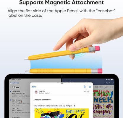 Fintie Silicone Sleeve for Apple Pencil (USB-C), Light Pen Skin Case Cover Soft Protective Anti-Slip Pencil Grip Holder, Supports Magnetic Attachment, Pink