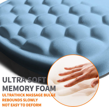 Ergonomic Joint Wrist Support Mouse Pad with Memory Foam Cushion Massage Bump, Carpal Tunnel Pain Relief Mousepad Slope Design for Wrist Rest, 11.8x7.9 in, Black