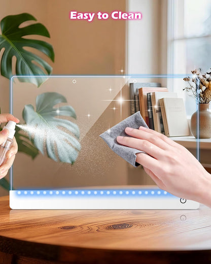 Rechargeable LED Drawing Board for Kids, 17-Inch Glow Doodle Drawing Pad with 7 Colors & 4 Light Modes, Neon Light Up Acrylic Dry Erase Note Board with Stand, Hanging Chain, 12 Markers, 2 Pack