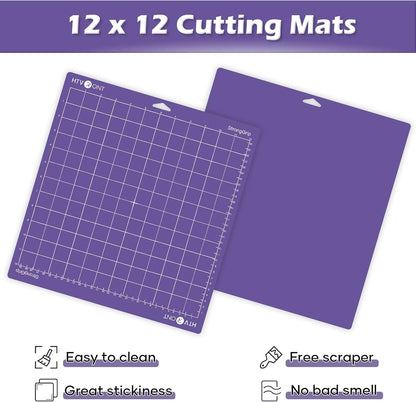 HTVRONT 5 Packs Self Healing Cutting Mat- 12" x 18” Double-Sided Cutting Mats for Crafts, A3 High-Density Sewing Mat with Grid for Fabric Quilting Modeling Hobby Scrapbooking Project