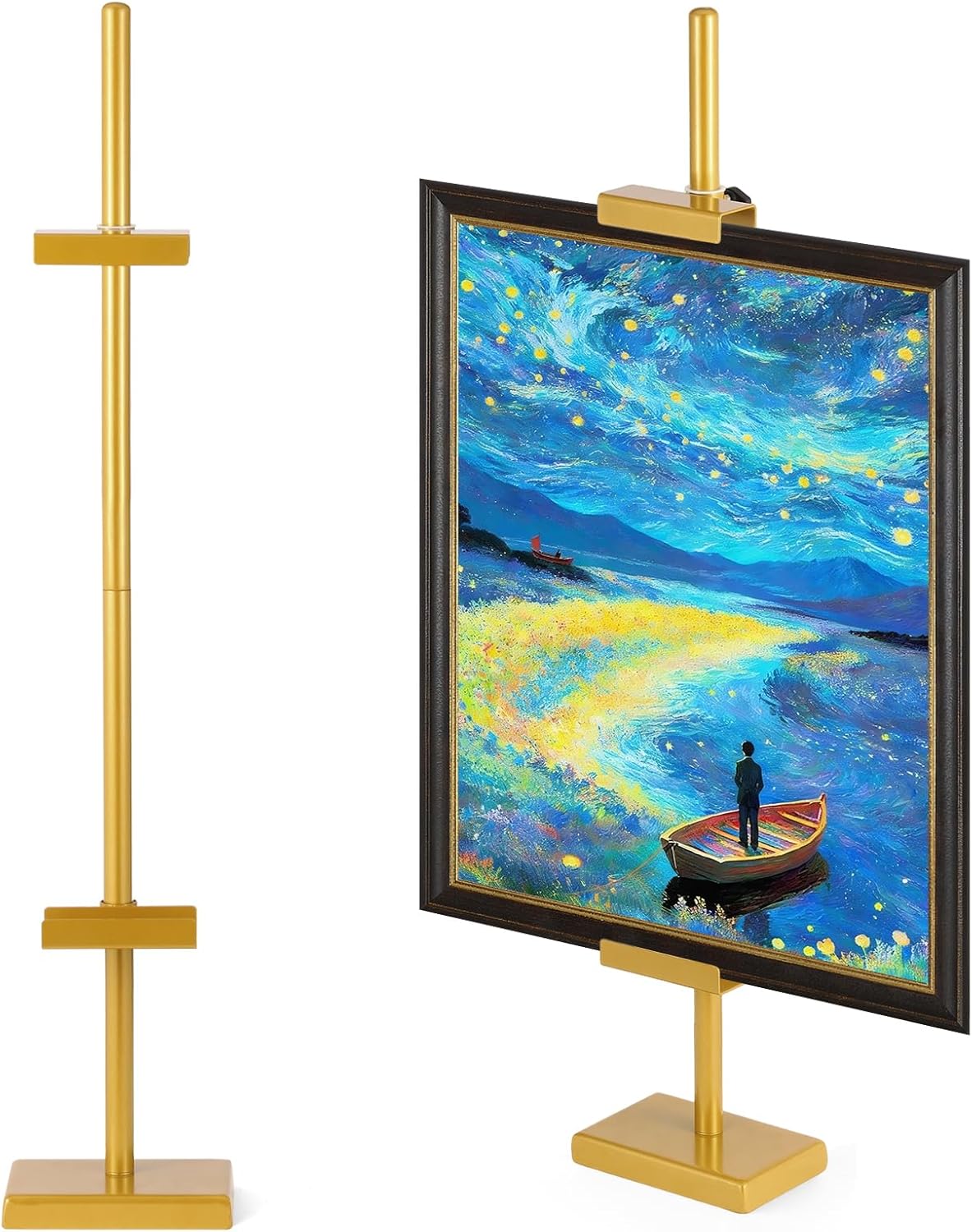 1pcs Adjustable Tabletop Easel Stand for Picture Frames, Picture Easels for Display, Gold Easel, Picture Frame Stand, Adjustable Art Easel.(18inch,Black)