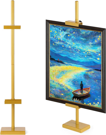 1pcs Adjustable Tabletop Easel Stand for Picture Frames, Picture Easels for Display, Gold Easel, Picture Frame Stand, Adjustable Art Easel.(18inch,Black)