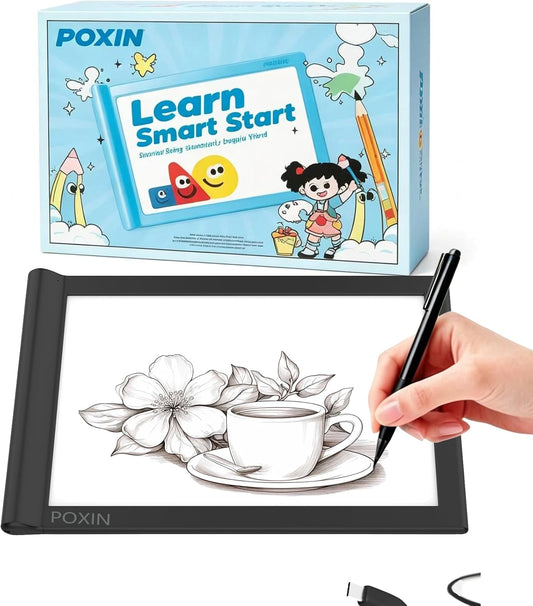Light Box for Tracing A4,Drawing Pad Dimmable Brightness Indoor or Outdoor for Artists,Drawing,Sketching,Animation and X-ray Viewing (Black)