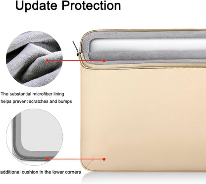 Voova Laptop Sleeve Case 15.6 16 Inch with Handle, 360° Protective Waterproof Slim Computer Bag Cover Compatible with MacBook Pro M2/M3/M4 16, HP Acer Lenovo Yoga ThinkPad Asus Laptop, Grey