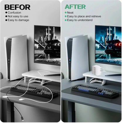 Cable Winder, Lines Charging Cord Organizer, retrievable Cable Management for Longer Original Charging Cables, Cord Retrievers That can be Used as Phone Holders