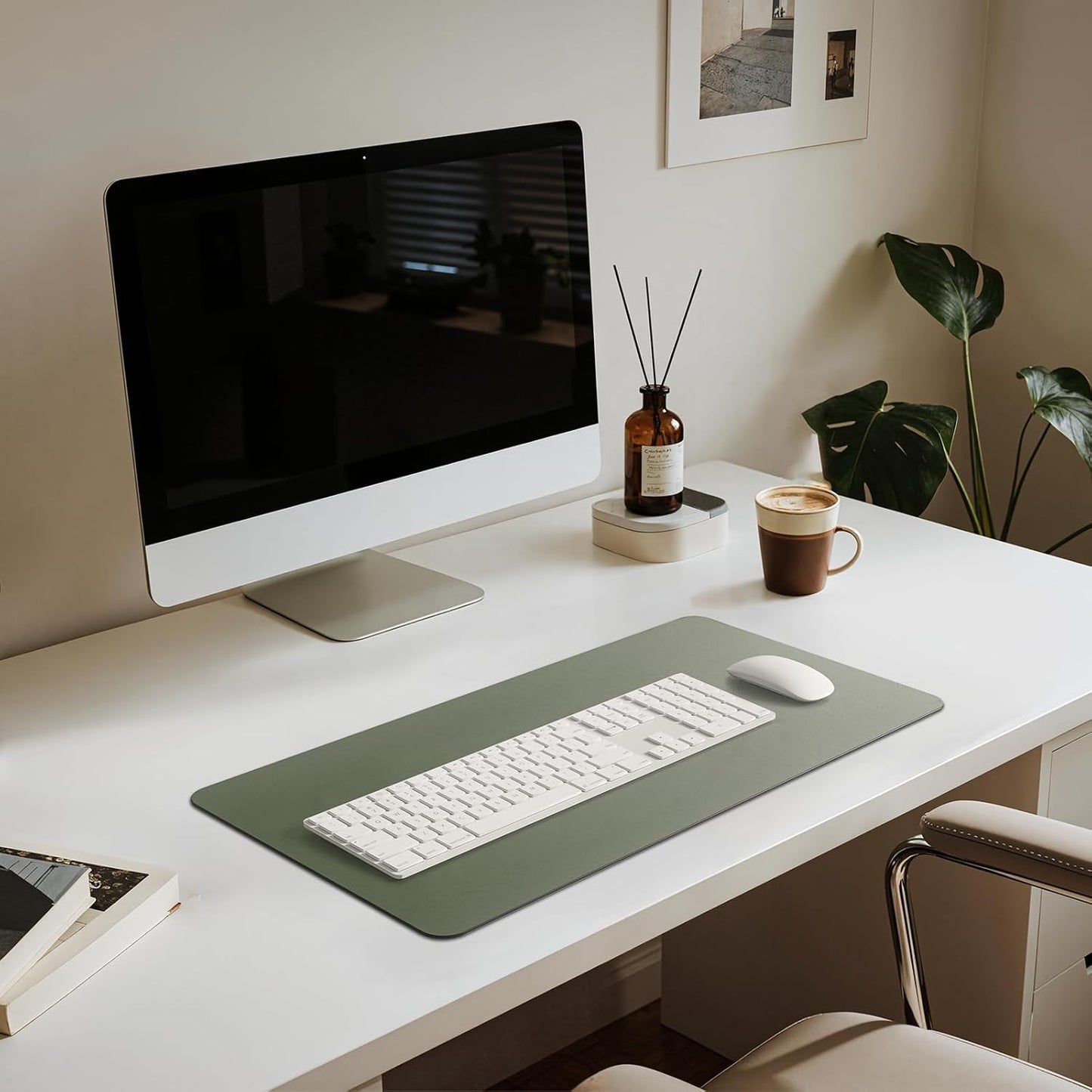 Jotsome Leather Desk Pad Mat, Non-Slip Desk Blotter Pad - Desk Protector for Office, Home, Lap Desk, Laptop, and Desktop