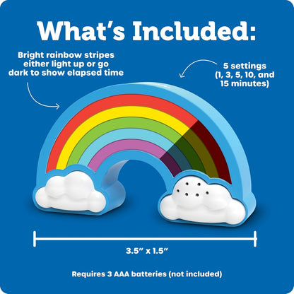 Learning Resources Rainbow Visual Timer - Time Management for Children, Audio and Visual Alarms, Schedule for Kids, Social Emotional Learning Skills, Countdown for Teachers, Classroom Must Haves