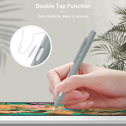 MoKo Holder Case Compatible with Apple Pencil 2nd Generation, Retractable Protective Apple Pencil Cover with Sturdy Clip, Hard PC Apple Pencil Case, Support Double-Tap, Dark Purple
