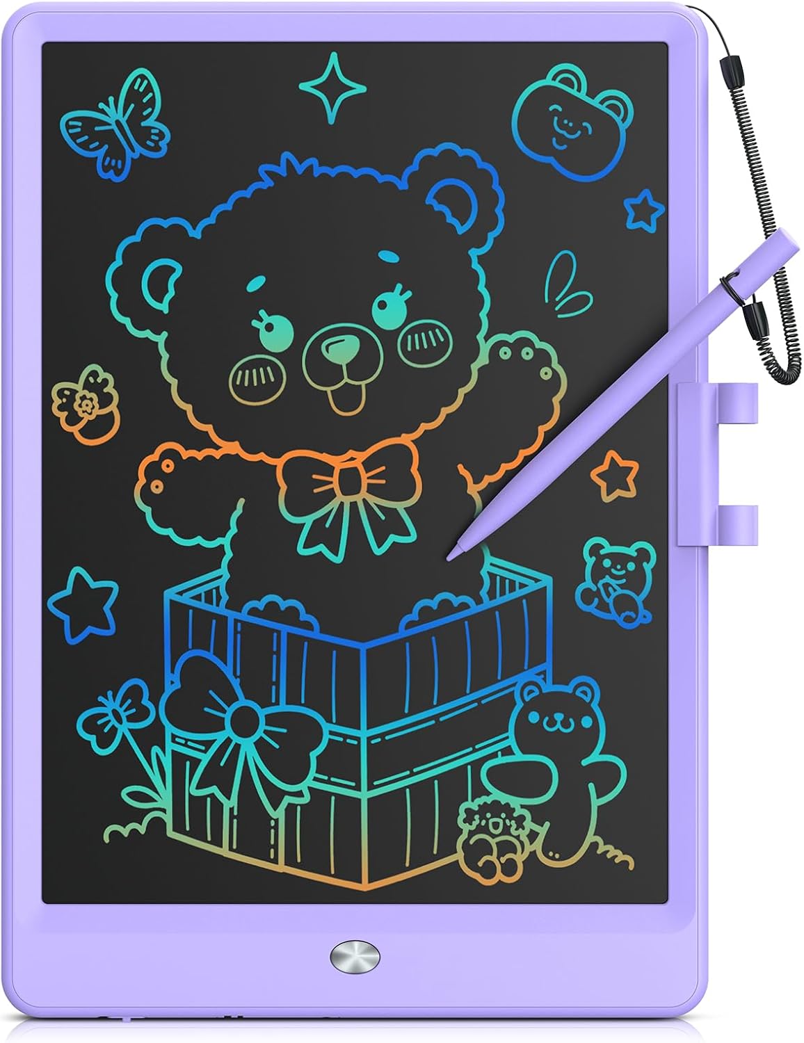 Bravokids 12 Inch LCD Writing Tablet for 3 Year Olds - Electronic Drawing Pad and Doodle Board as Educational Birthday Gifts for Girls and Boys (Pink)
