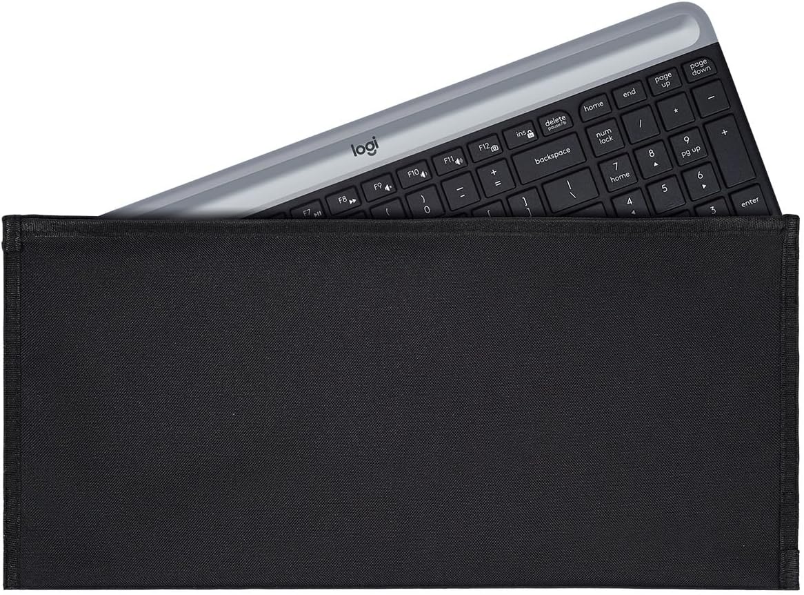 Keyboard Bag Case Sleeve Pouch for Universal Keyboard, Logitech/Razer/Das/Havit/Apple Magic Keyboard Protector, Wireless/Wire Computer/Gaming PC Keyboard Dust Cover-Black