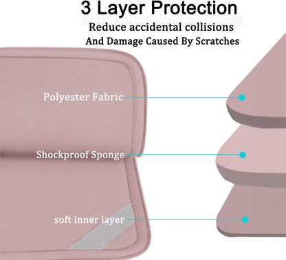 Laptop Case Sleeve 15.6 inch, Durable Shockproof Protective Computer Carrying Cover with Front Pocket, Briefcase Handbags Laptop Sleeve Bag for 15.6 inch HP, Dell, Acer, Asus, Notebook, Black