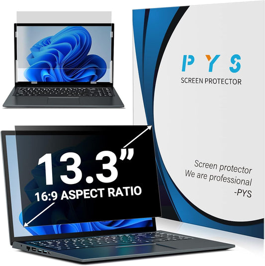 PYS Laptop Privacy Screen 14 Inch 16:10 for Lenovo HP Dell - Removable Laptop Computer Screen Privacy Shield - Anti Glare & Blue Light Laptop Screen Filters for Eye Protection