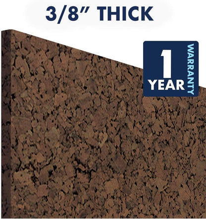 Quartet Cork Tiles, Bulletin Board Cork Panels 12" x 12" x 3/16", Natural, 4 Pack (102)