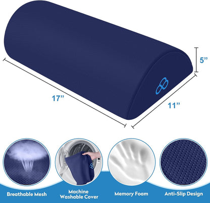 StepLively Foot Rest Ergonomic Pillow for Under Desk at Work, Anti-Fatigue Footrest Support Pillow for Fatigue & Pain Relief, Comfortable for Office Chair, Car Seat & Gaming Chair - Black