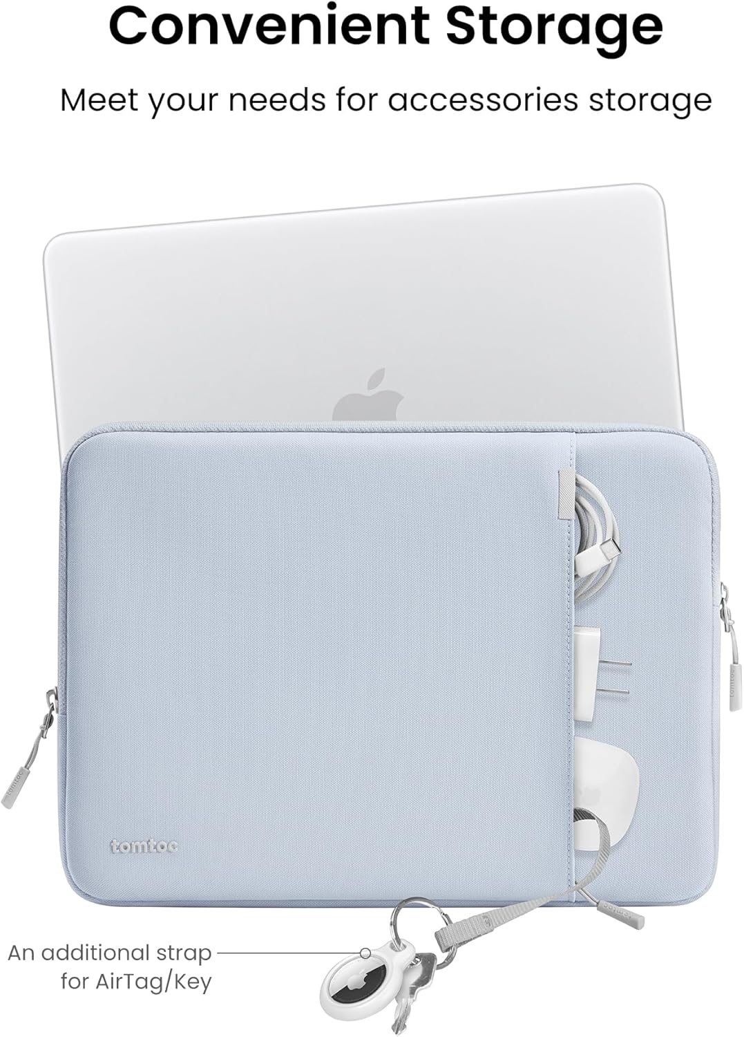 tomtoc 360° Protective Tablet Sleeve for 2026 iPad Air 11-inch (M4/M3/M2), iPad Pro 11-inch (M5/M4/4th/3rd/2nd/1st Gen) with Magic Keyboard/Smart Keyboard Folio, 11" iPad Water-Resistant Tablet Case