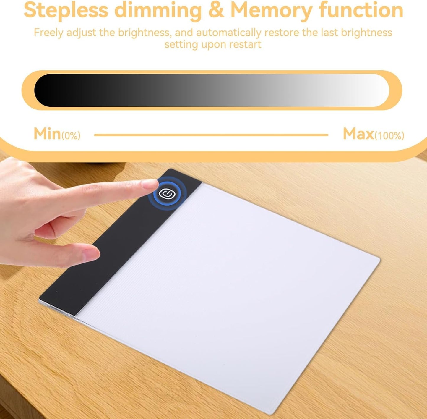 A5 LED Light Box, A5 Tracing Light Table LED Copy Board Lights Tracing Drawing Board Portable Diamond Art Painting Lights Boards Ultra Thin Adjustable for Sketching Animation