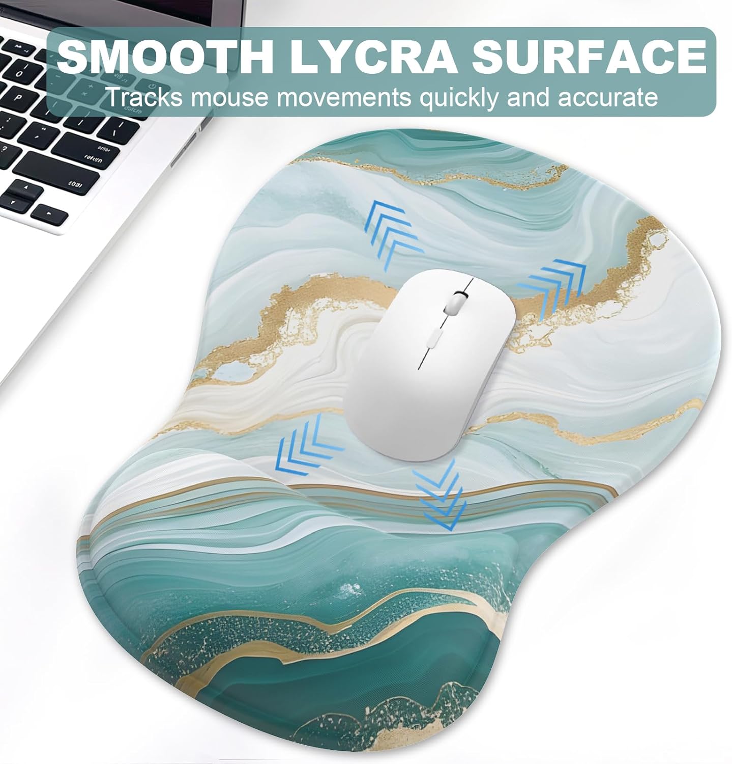 Ergonomic Mouse Pad with Wrist Rest and Keyboard Wrist Rest, Gel Mousepad and Wrist Rest for Computer Keyboard, Pain Relief, Non-Slip PU Base, Mouse Pad with Wrist Support for Gaming, Office, Brown