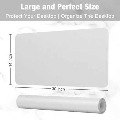 Hsurbtra Desk Pad, 23.6" x 13.8" PU Leather Desk Mat, M Extended Mouse Pad, Waterproof Desktop Blotter Protector, Non-Slip Ultra Thin Small Laptop Keyboard Writing Mat for Office Home, Pink